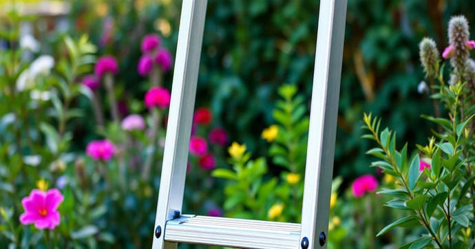 Escada de fibra de abrir: Leve e Pr&aacute;tica