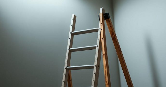 Escada dupla de fibra pre&ccedil;o acess&iacute;vel