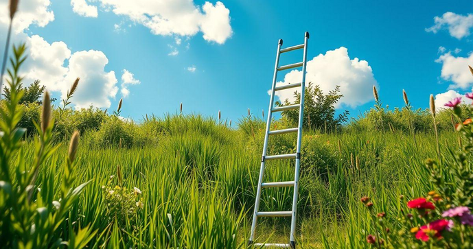 Escada de alum&iacute;nio dobr&aacute;vel 8 metros: praticidade e seguran&ccedil;a para suas tarefas em altura