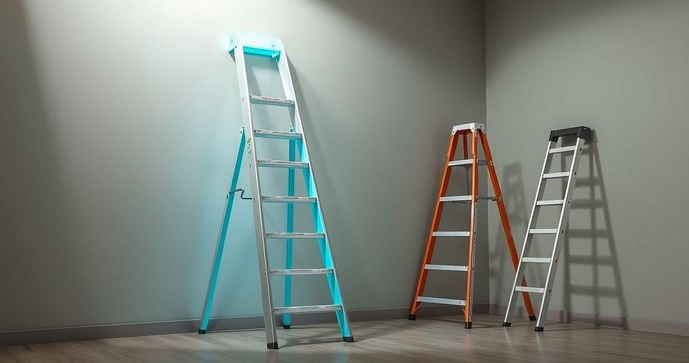 Escada de Fibra 7 Degraus: Praticidade e Seguran&ccedil;a