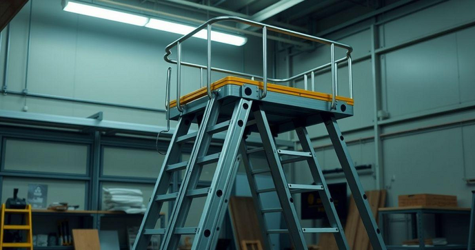 Escada articulada com plataforma: a solu&ccedil;&atilde;o ideal para trabalhos em altura