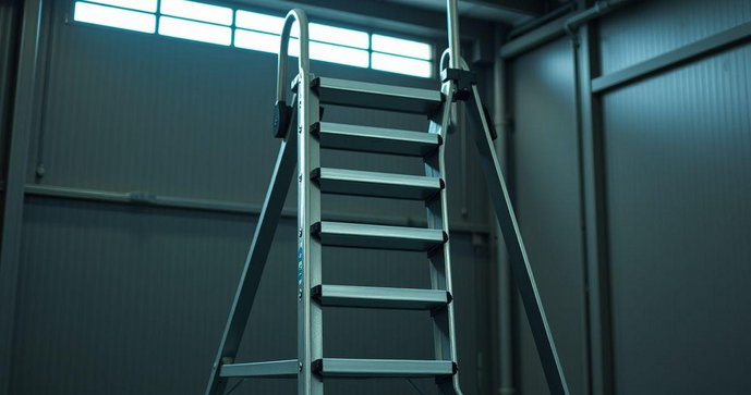 Escada De A&ccedil;o 7 Degraus: Durabilidade e Praticidade para Seu Dia a Dia