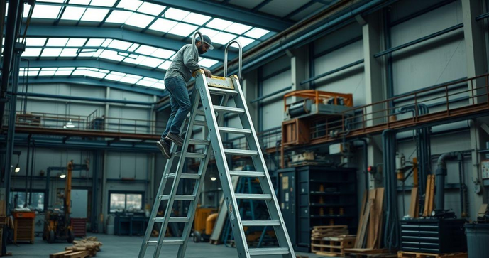Escada de alum&iacute;nio industrial: por que escolher a melhor op&ccedil;&atilde;o para seu neg&oacute;cio
