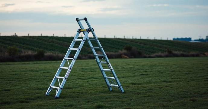 Escada extensiva de alum&iacute;nio &eacute; a solu&ccedil;&atilde;o ideal para seguran&ccedil;a e praticidade em alturas