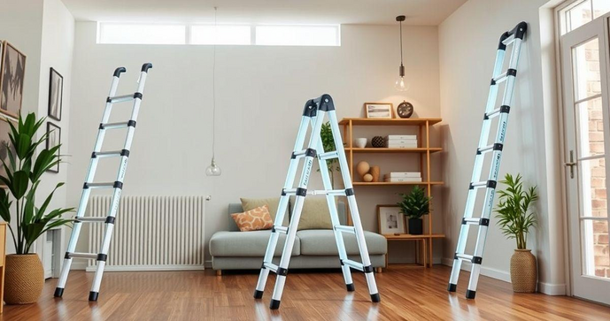 Escada Fibra de Vidro Multifuncional para Seguran&ccedil;a e Versatilidade