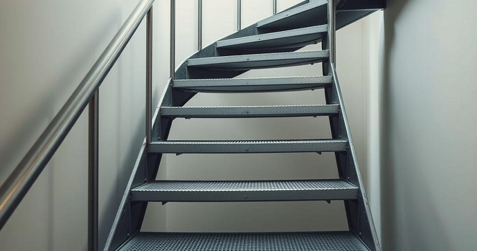 Escada de A&ccedil;o 7 Degraus para Seguran&ccedil;a e Praticidade no Acesso