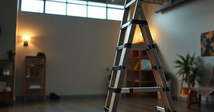 Escada multifuncional 20 degraus: descubra como otimizar seu espa&ccedil;o e facilitar suas tarefas di&aacute;rias