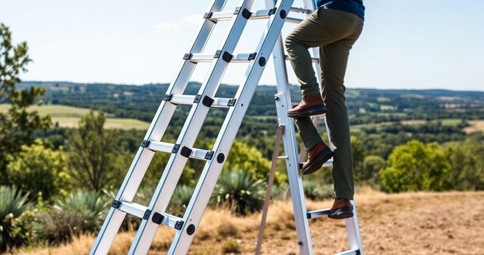 Escada Extensiva Alum&iacute;nio 26 Degraus: Praticidade e Seguran&ccedil;a em Altura