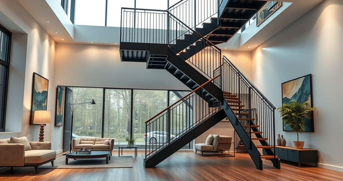 Escadas de A&ccedil;o para Resid&ecirc;ncia que Transformam Seu Espa&ccedil;o